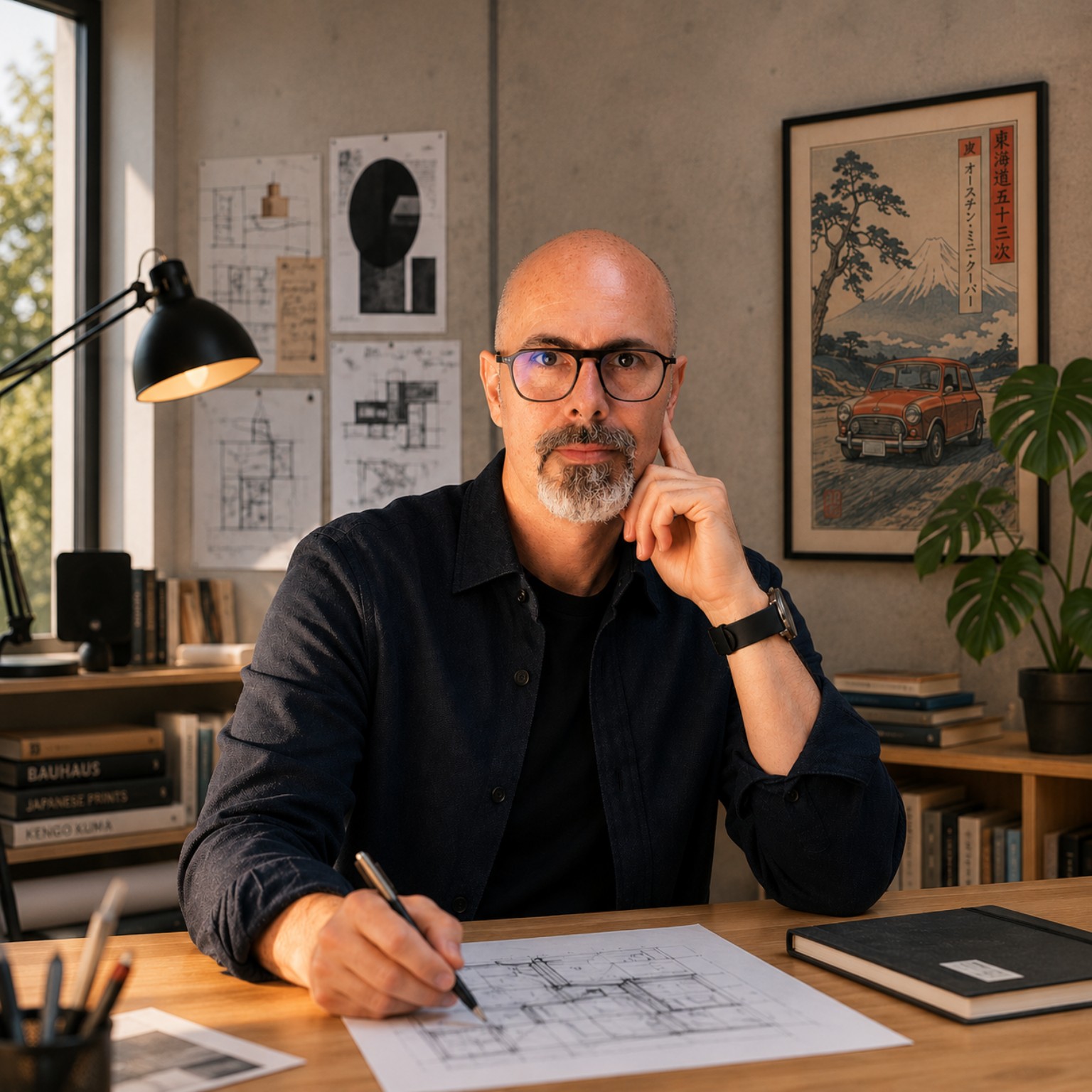 Thierry Lajzerowicz dans son espace de travail