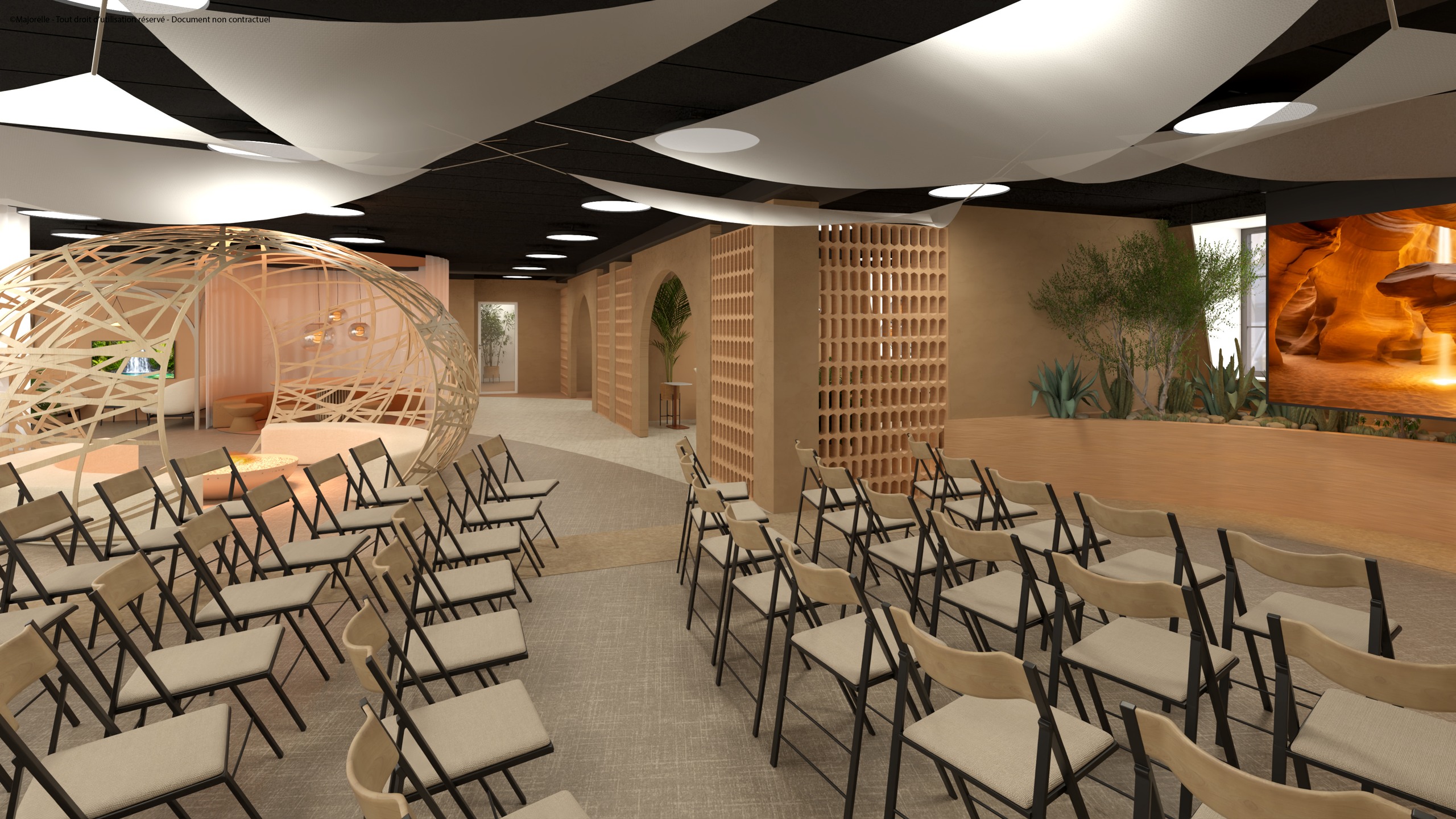 Espace de rencontre imaginé pour le projet LCL Institut du Leadership